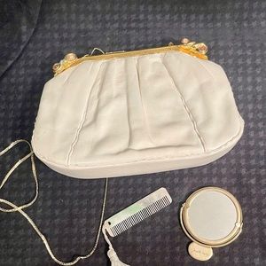Vintage JUDITH LEIBER CLUTCH with Mirror and Comb